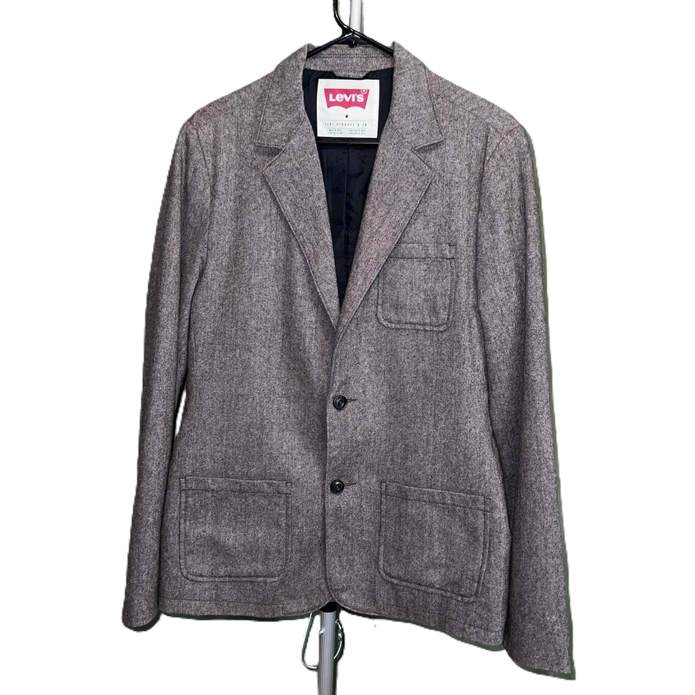 Levi's Mens Heather Brown Front Pockets Blazer Size M